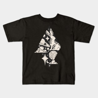 Moon Rabbit Rhombus 1 Kids T-Shirt